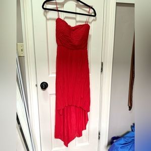 Red Strapless High Low Dress Guess Sz Xsmall